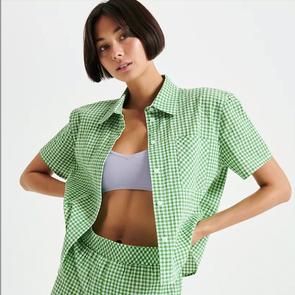 Cottagecore Gingham Summer Relaxed Casual Top
